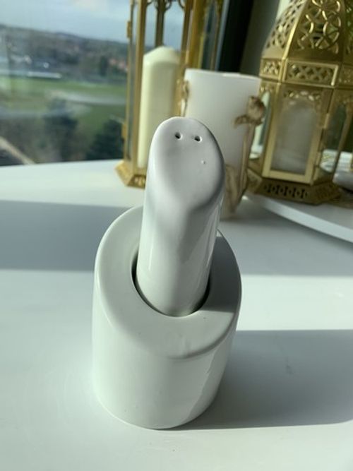 White Ceramic Salt & Pepper Shakers, 2-Piece Set of 2 White Shakers