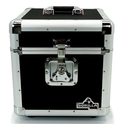 Gorilla LP100 12" Vinyl Record Storage Box Flight Carry Case Holds 100 (Black) — image 2