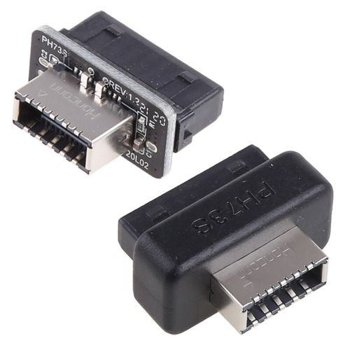 USB 3.0 (3.1 Gen 2) 19 Pin Header to USB 3.1 Type-E Type-C 20 Pin A-Key Header — image 2