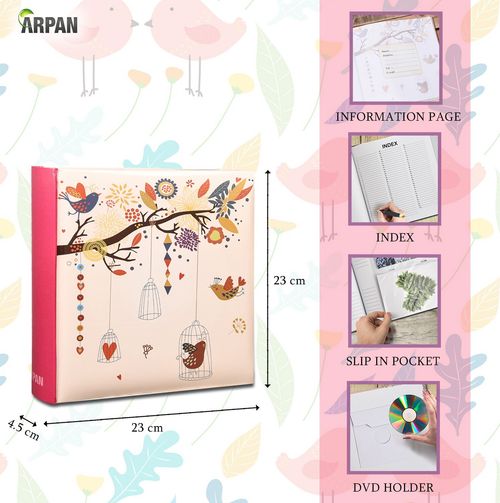 Slip in Case Photo Album with Memo writing Area Holds 6x4'' /15x10 cm 200 Photos — image 6