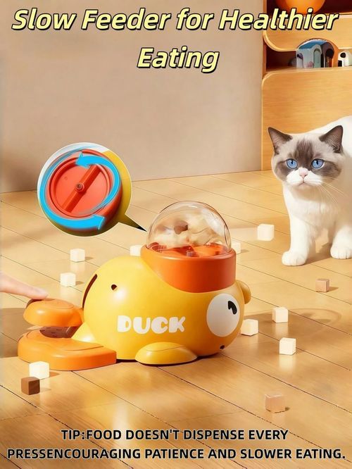 Dog Snack Dispenser Toy Interactive Slow Feeder Puzzle Duck Design UK — image 3
