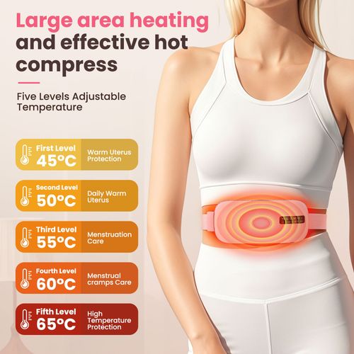 Electric Heating Menstrual Heat Pad Massage Belt For Period Pain Relief Cramps — image 7
