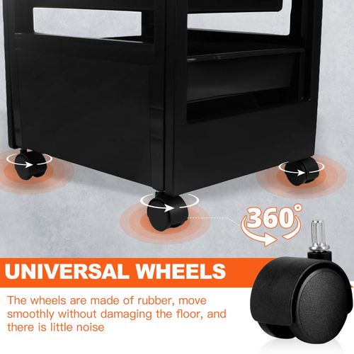 Salon Hairdresser Trolley Beauty Barber Storage Basket Rolling Cart 5 Drawer — image 6