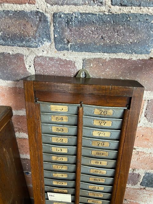 Vintage Clocking In Clock Machine Time Recorder Time Card Rack Holder — image 6