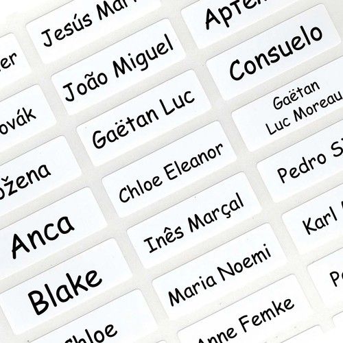 IRON On Name Labels For Clothes Personalized School Uniform Care Home Tapes TAGs