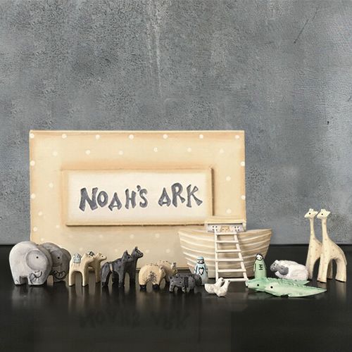 Little Noah's Ark Hand Carved Christening Christmas Birthday Gift Boxed Keepsake — image 3