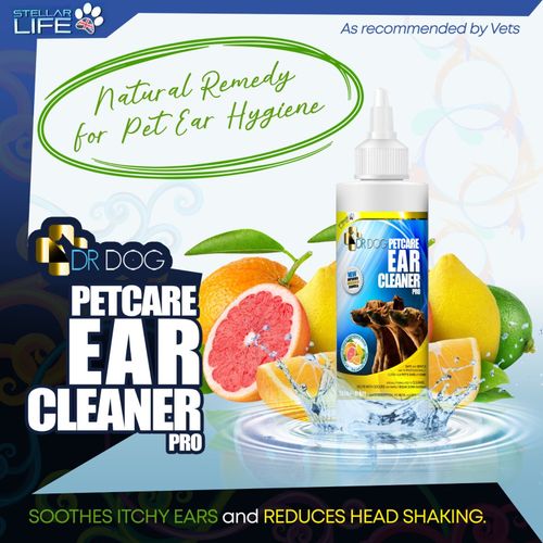 *VET STRENGTH* Dog Ear Cleaner Drops STOP Shaking Ears Itching Mites Odour Wax   — image 2