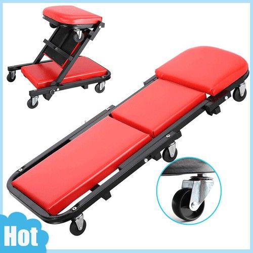 Mechanics Creeper 2 IN 1 trolley stool Workshop Padded Car Workshop Garage