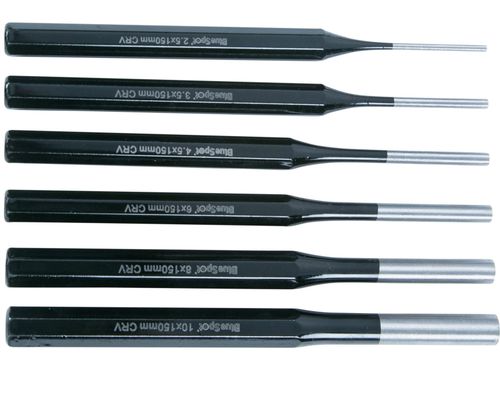 BlueSpot Pin Punch Set 6pce Hand Tools Mechanical Metal Holes Drill Punches — image 2