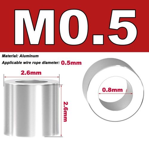 Aluminum Swage Crimps Sleeves Wire Rope Cable Ferrules For Stainless Steel Wire