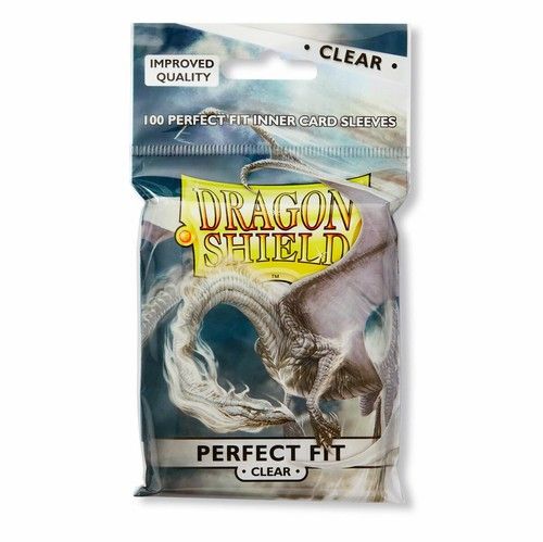 Dragon Shield Perfect Fit Inner Card Sleeves | 100 Clear Sleeves | MTG & Pokemon