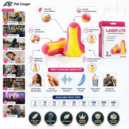Howard Leight Laser Lite Ear Plugs for Work Sleep Snoring Noise Cancelling Bike — image 6