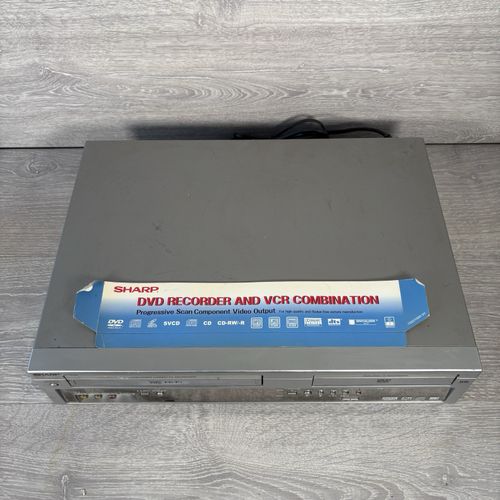 Sharp DV-RW260H VHS Player DVD Recorder VCR Combo Combi with No Remote Silver — image 6