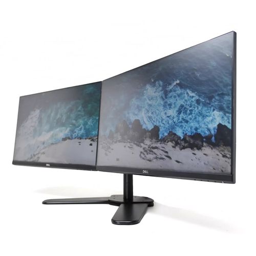 Dual Frameless Monitor Bundle Dell HP Lenovo + New Stand HDMi or HDMI-DVI DP — image 1
