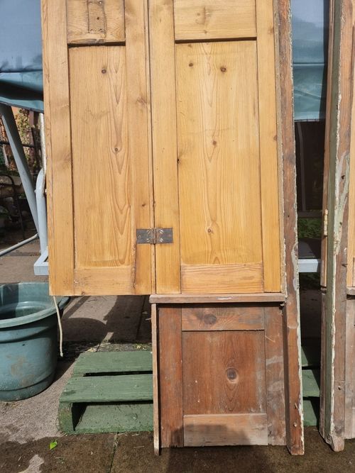 Antique Edwardian Pine Window Shutters Pair of 2 In Excellent Condition — image 10