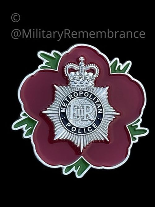 Metropolitan Police Remembrance Flower Lapel Pin (POL15)