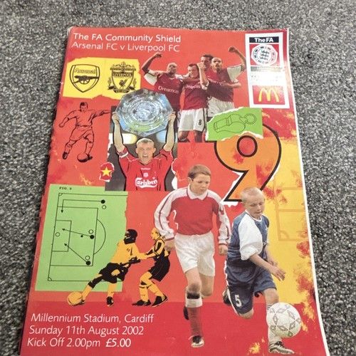 FA Community Shield Official Matchday Programme Arsenal v Liverpool 11 Aug 2002
