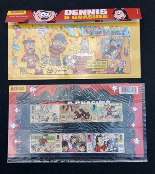 2021 Royal Mail Presentation Pack featuring Dennis & Gnasher from the Beano. 