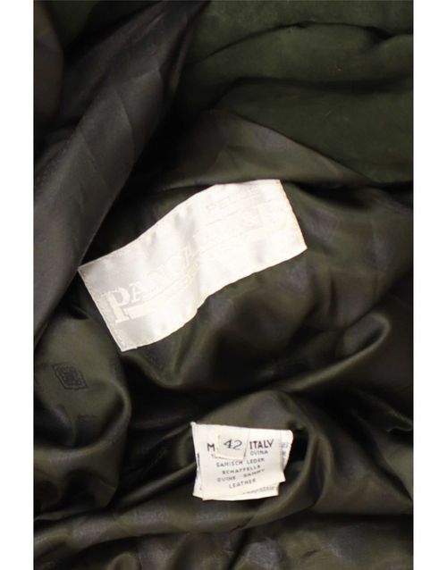 Pancaldi & B Womens Double Breasted Suede Jacket IT 42 Medium Khaki CM19 — image 3