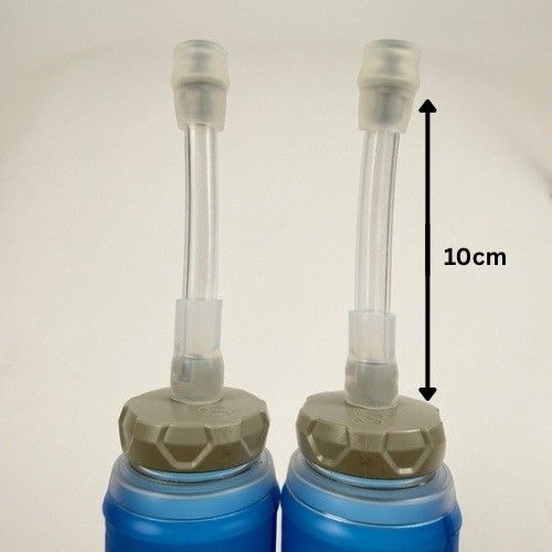 Soft Flask Straw Extensions for Salomon Flasks 10cm - Prevent Neck Strain 2 Pack — image 3