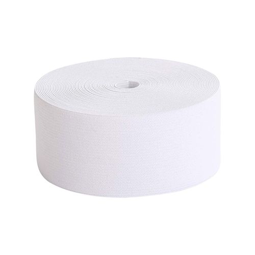 Black & White Stretch 3mm-75mm Wide Flat Elastic Woven Sewing Strap Waist Band — image 3