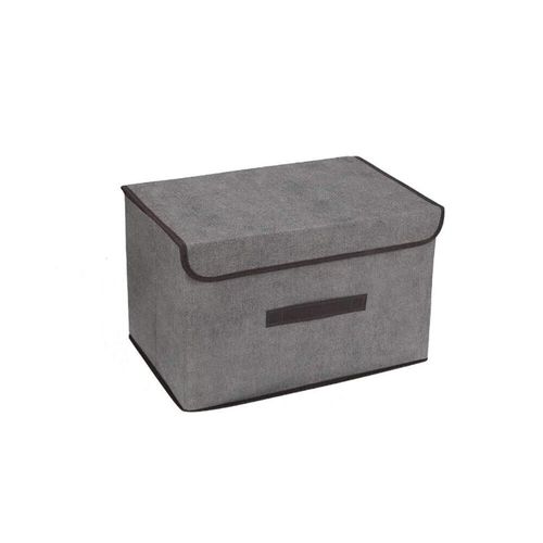 Storage Boxes 3Pcs Large Foldable Canvas Folding Fabric Clothes Baskets with Lid — image 8