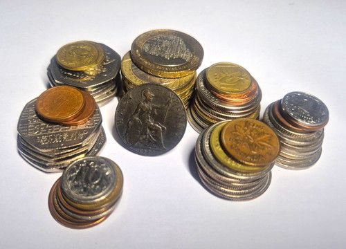 Commemorative £2/50p Coins & Mixed World Coin Lot incl. George V Half Penny 1923
