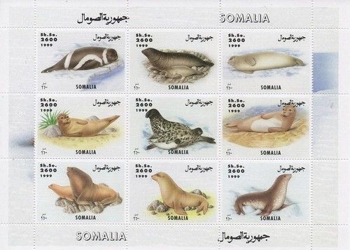 Seals sea lions sea life 1999 MNH stamp sheet