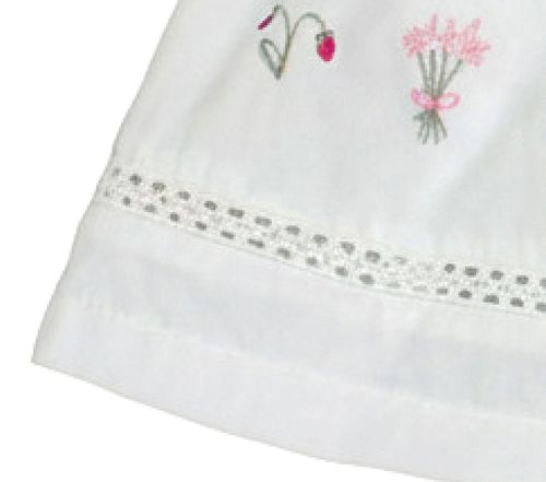 Baby Girl Dress Set Outfit Smocked Embroidered Headband White — image 6