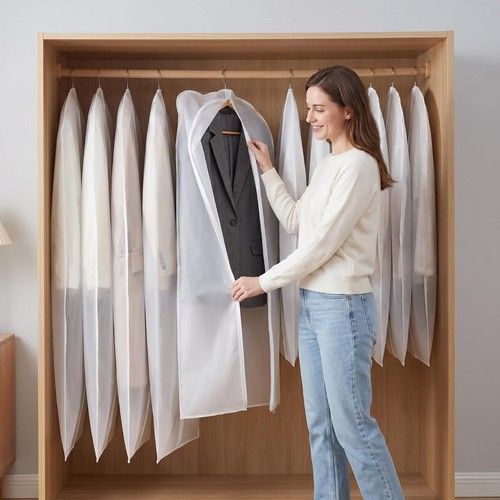 New Coat Dress Garment Clothes Cover Dust Protector Travel Bag with Zip UK