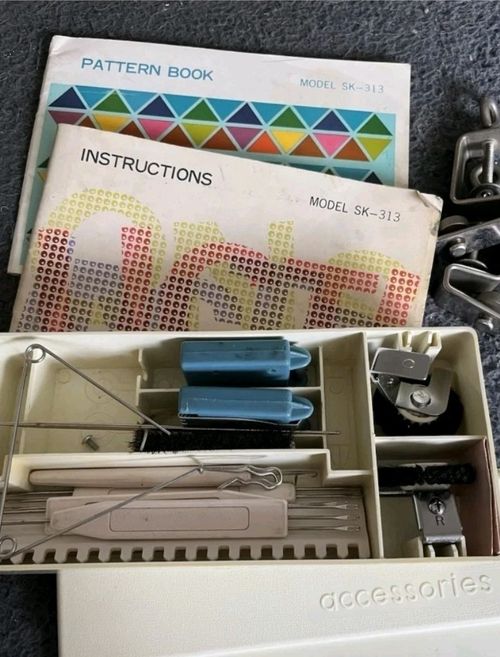 Knitmaster 313. Blue Punch Card Knitting Machine. — image 8