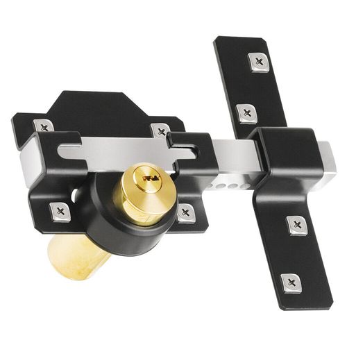 50mm Both Sides Garden Security Gate Lock with Bolt & 5 Keys — image 2