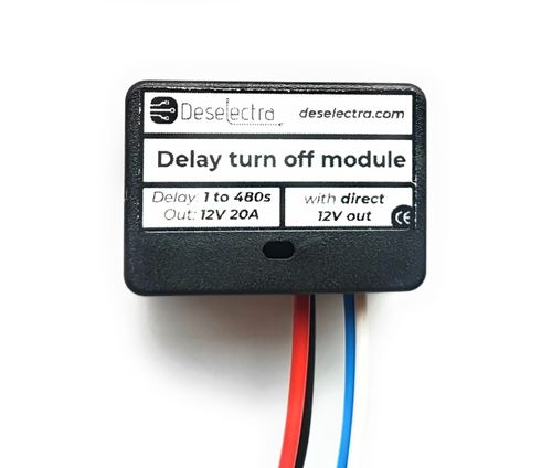 Easy to use car timer switch  relay 1-480 sec delay off 20A direct 12V out — image 1