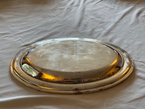 Vintage Oval Silver Plated Meat Serving Platter Tray Roast Joint Dish Rimmed — image 5