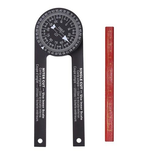 360° Aluminum Angle Finder Miter Saw Protractor Woodwork Measure Ruler Tool