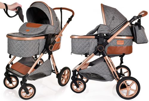 3 in 1 Pram Newborn Baby Buggy Set Travel System with Car Seat Folding Pushchair — image 4