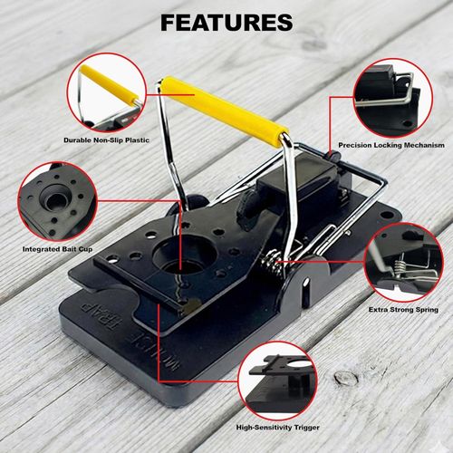 Roshield 6 x Mouse Trap, 6 Pack Heavy Duty Reusable Snap Traps that Kill — image 17