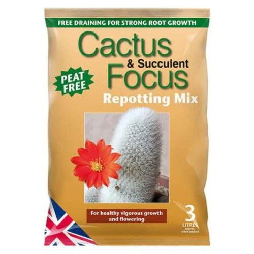 Cactus & Succulent Focus Repotting Mix. 3 or 8 litre - Growth Technology