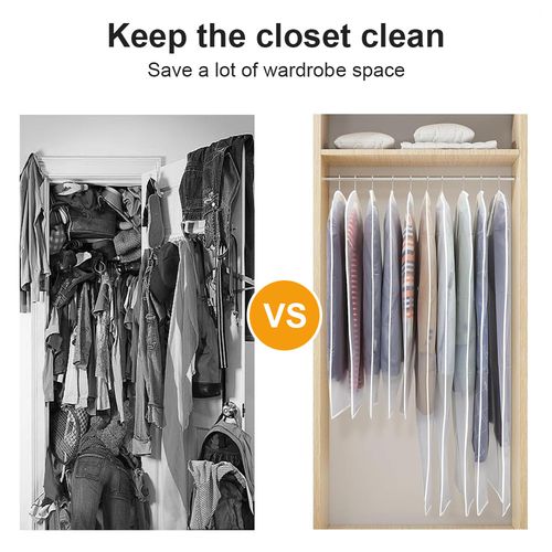 5/20x Clothing Cover Coat Suit Dress Protector Hanging Garment bag DustProof Bag — image 11