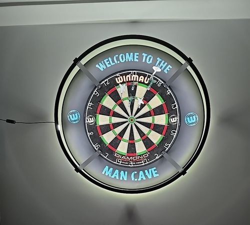 3D Printed Dartboard Lighting Ring Mount With Optional Autodarts Camera Mounts — image 5