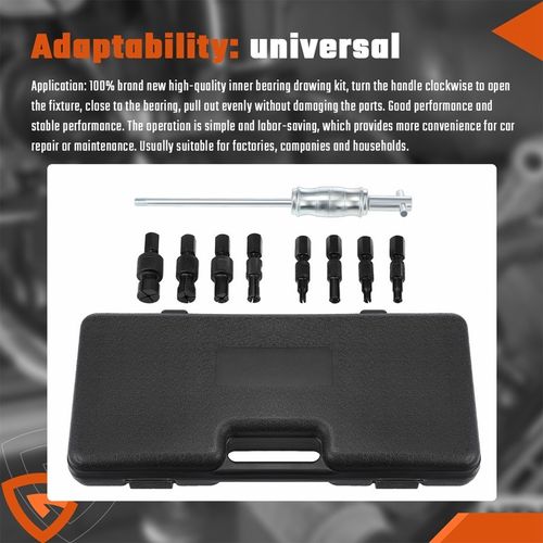 Inner Bearing Puller 8-32mm 9pc Set for Blind Hole Removal Slide Hammer Tool — image 2