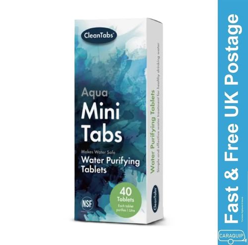 Clean Tabs Mini Tabs x 40 Drinking Water Purification Tablets Caravan -CL640 — image 1