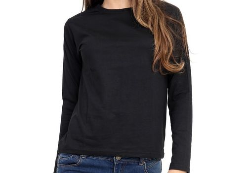 KIDS CREW NECK PLAIN TOP GIRLS BOYS LONG SLEEVE TEE T SHIRT FIT PE TOPS VEST — image 1