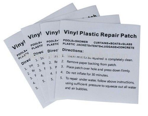 Heavy Duty Vinyl Plastic Puncture Repair Patches for Swimming Pool, Paddling Poo