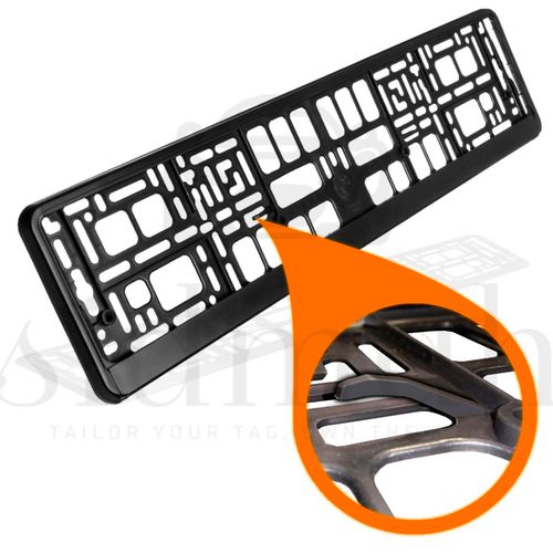 Pair of Premium Number Plate Holders | Front & Rear Frames | Stylish Matte Black — image 3