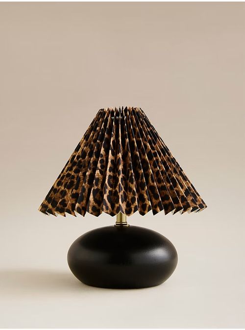 Black Leopard Print Battery Table Lamp — image 5