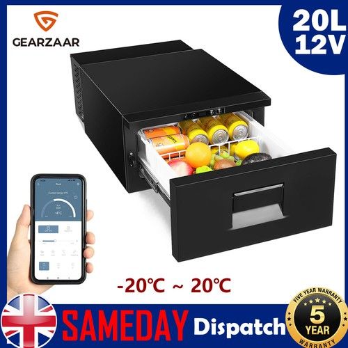 12V 20L Campervan Compressor Drawer Fridge Freezer APP Control Caravan Camper