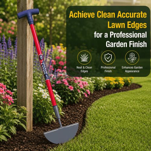 Heavy Duty Edging Tool Half Moon Lawn Long Handle Spear & Jackson Carbon Steel — image 5