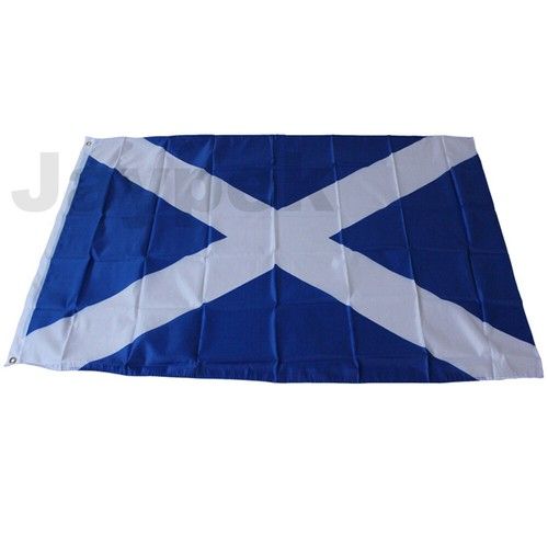 5ft x 3ft Large Scottish Flag Scotland with EYELETS Rugby Football St Andrew's