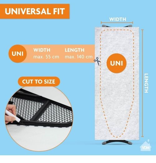 Universal Cut to Fit Thick Padded Felt Ironing Board Padding Lining Liner 5mm — image 1